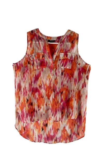 ANA A New Approach Petite Sleeveless Chiffon Blouse Top Women's Size PS Pocket