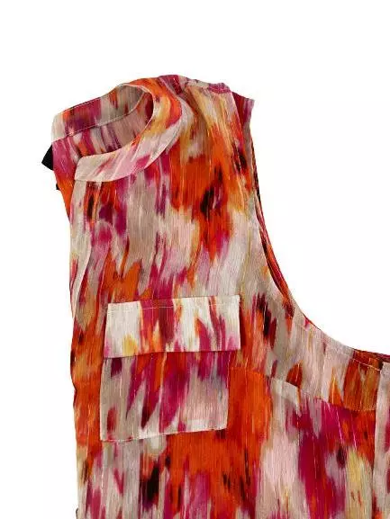 ANA A New Approach Petite Sleeveless Chiffon Blouse Top Women's Size PS Pocket