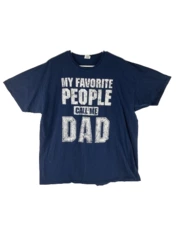 #1 Dad Men's Blue T-Shirt 2XL Casual Wear Good Condition, Small Hole