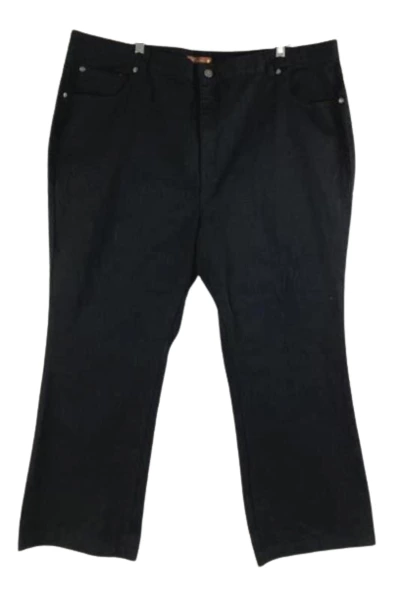 Liz and Me Women's Black Denim Wide Leg Jeans Size 8 Pockets Cotton