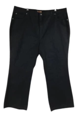 Liz and Me Women's Black Denim Wide Leg Jeans Size 8 Pockets Cotton