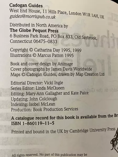 Southwest Ireland Cadogan Guide by Catharina Day Paperback Book 1995