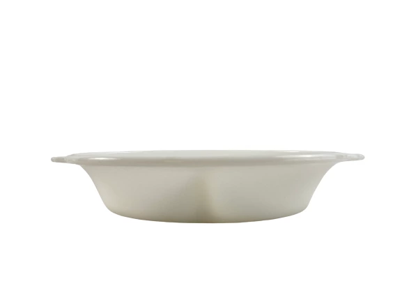 Vintage Fire King 468 White Milk Glass Divided Casserole Dish USA 12"