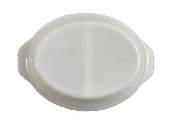 Vintage Fire King 468 White Milk Glass Divided Casserole Dish USA 12"