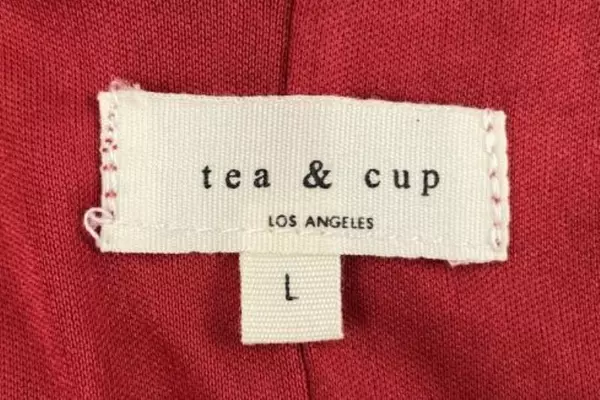 Tea & Cup Girls Red Dress Size L Lace Trim Boho Cotton Pre-Owned
