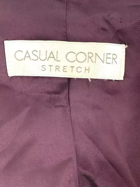 Vintage Casual Corner Women's Sz 8 Purple Floral Stretch Blazer Jacket