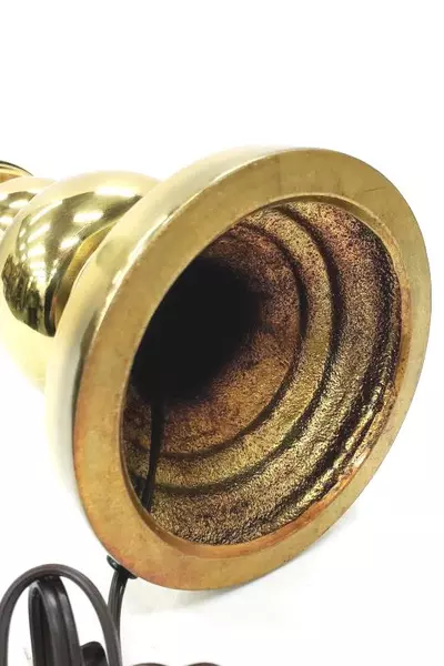 Stiffel 35" Tall Brass Table Lamp with Shade Tested & Working