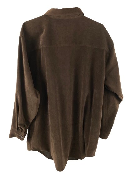 Vtg Harve Benard Brown Suede Button-Up Jacket Women's 2X Good Condition