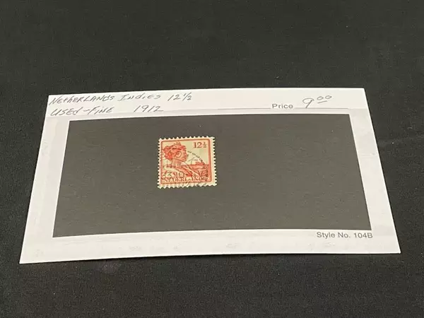 1912 Netherlands Indies 12 1/2 Postage Stamp - Used Fine Condition