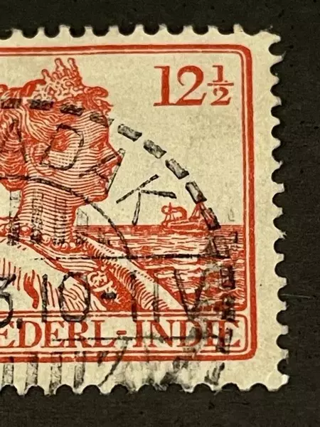1912 Netherlands Indies 12 1/2 Postage Stamp - Used Fine Condition