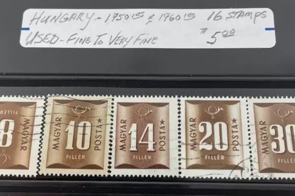 Lot of 16 Used Hungary Postage Stamps 1950s-60s Fine/Very Fine Collection
