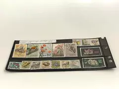 Lot of 17 Used Kenyan Stamps 1960s Gemstones, Shells & Flowers Collection