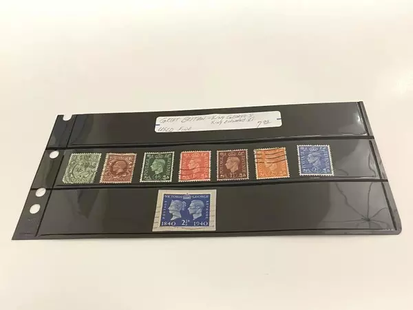 Lot of 8 Used Great Britain Stamps - Edward VI & George V Collection