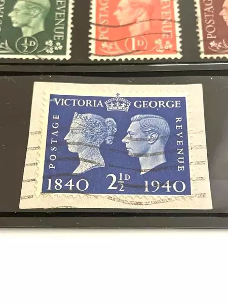 Lot of 8 Used Great Britain Stamps - Edward VI & George V Collection