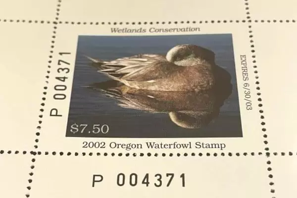 2002 Oregon Waterfowl Duck Stamp Mint Never Hinged Collectible $7.50