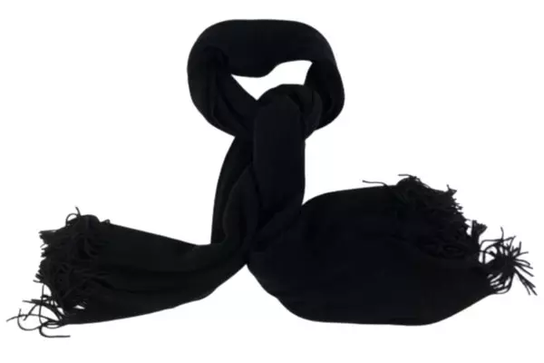 Lot of 2 Isaac Mizrahi Women's Scarves Black Tan Animal Print Fringe Knit