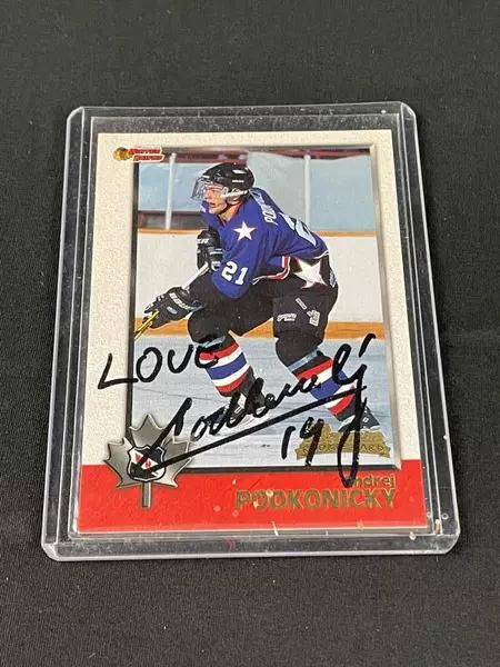 Lot of 1998 Bowman WHL Autographed Rookie Cards - Andrej Podkonicky