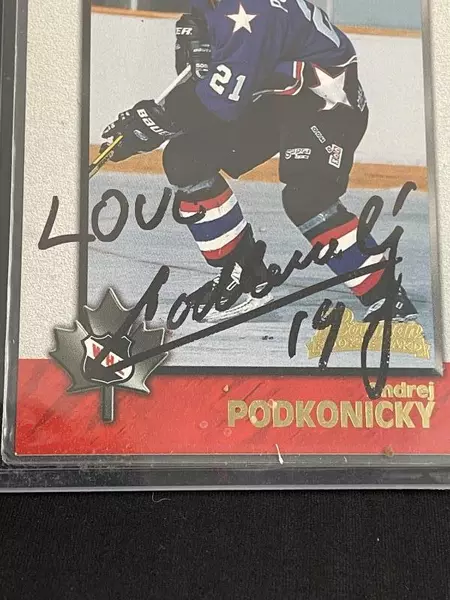 Lot of 1998 Bowman WHL Autographed Rookie Cards - Andrej Podkonicky