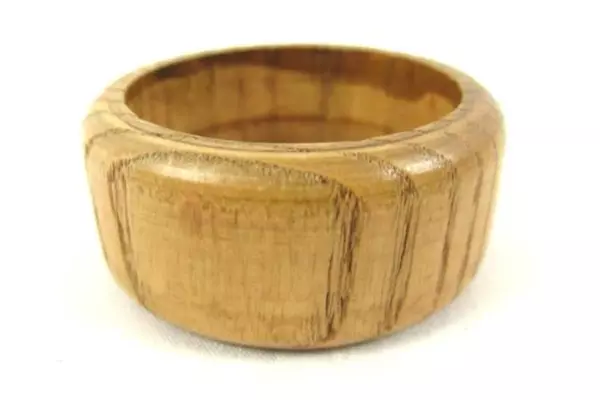 Set of 4 Vintage Wooden Napkin Rings Round Boho Dining Decor 1.5" Diameter