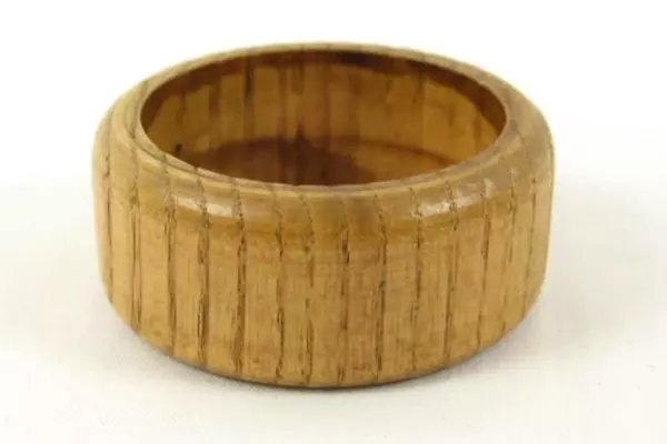 Set of 4 Vintage Wooden Napkin Rings Round Boho Dining Decor 1.5" Diameter