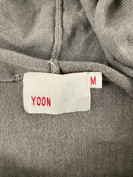 Yoon Women's Gray Cable Knit Hooded Sweater Size M - Good Condition