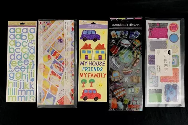 Lot of 5 Scrapbook Stickers - Creative Memories & Miss Elizabeth's