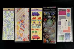 Lot of 5 Scrapbook Stickers - Creative Memories & Miss Elizabeth's