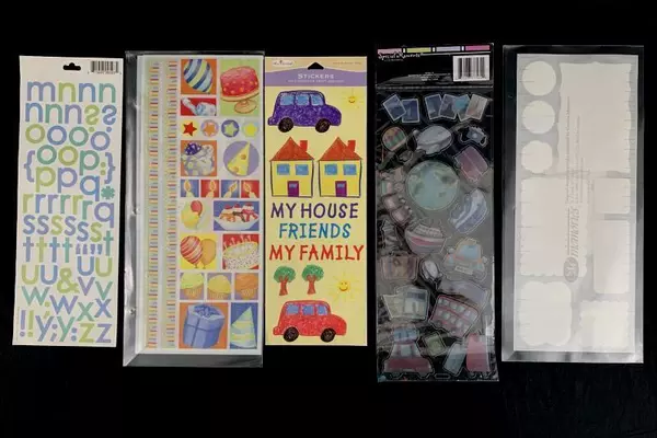 Lot of 5 Scrapbook Stickers - Creative Memories & Miss Elizabeth's