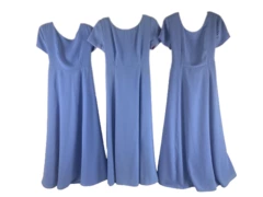 Lot of 3 Stephanie Andrews Purple Bridesmaid Dresses for Fabric Crafts