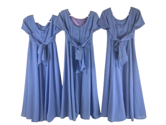 Lot of 3 Stephanie Andrews Purple Bridesmaid Dresses for Fabric Crafts