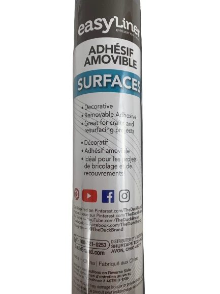 Duck EasyLiner Adhesive Shelf Liner 20"x15' Gray Soapstone - Very Good