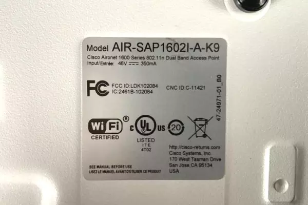 Cisco Aironet 1602i Standalone AIRSAP1602IAK9 Untested Wireless Access Point