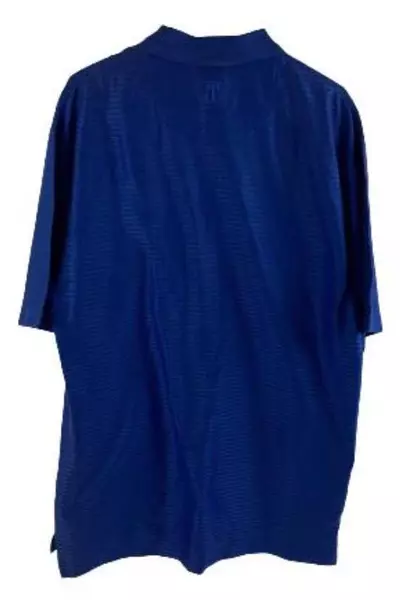 Tehama Clint Men's Polo Shirt M Blue Striped Leo Gentry NWT - Stylish Activewear