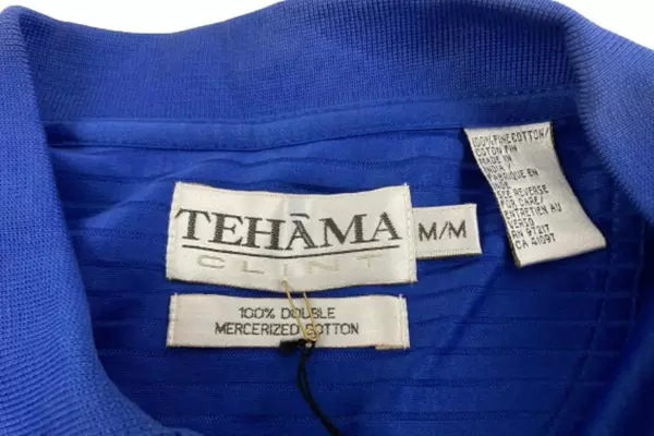 Tehama Clint Men's Polo Shirt M Blue Striped Leo Gentry NWT - Stylish Activewear
