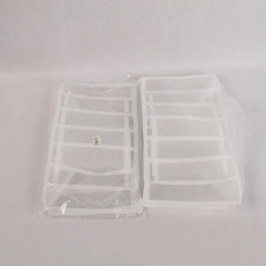 Lot of 2 Mesh Seven Drawer Storage Sorters Organizers Laundry Closet White