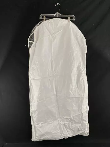 Lot of 3 Clear Garment Suit Bags with White Trim - Travel Clothes Storage