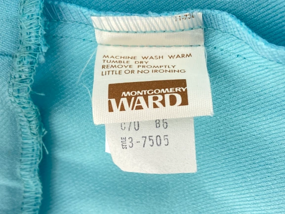 Vintage Montgomery Ward Light Blue Taper Fit Pants Women's Size 20 Average