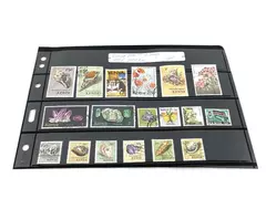 Lot of 18 Used 1970s Kenya Stamps - Flowers, Shells, Butterflies, Very Fine