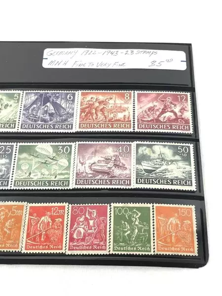 Lot of 23 MNH Germany Stamps 1922-1943 Fine to Very Fine Deutsches Reich