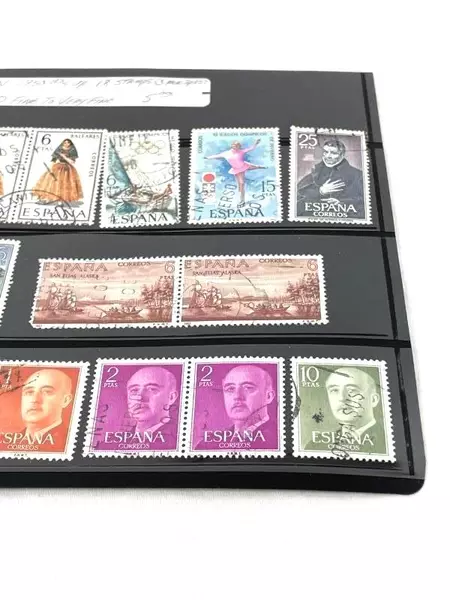 Lot of 18 Used Spain Stamps 1950s-70s Fine to VF Wolf & Crest Designs