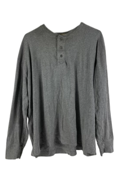 Lot of 2 Men's Large Van Heusen & Red Head Striped Shirts - Gray & Black