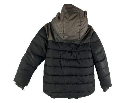 C9 By Champion Gray Puffer Jacket Boys XS 4-5 Hooded Fleece Lined, Good Cond