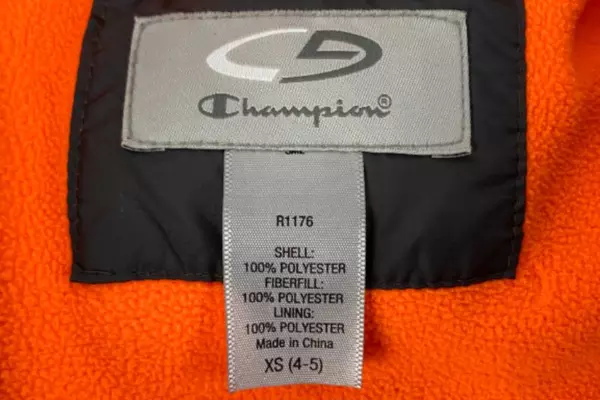 C9 By Champion Gray Puffer Jacket Boys XS 4-5 Hooded Fleece Lined, Good Cond