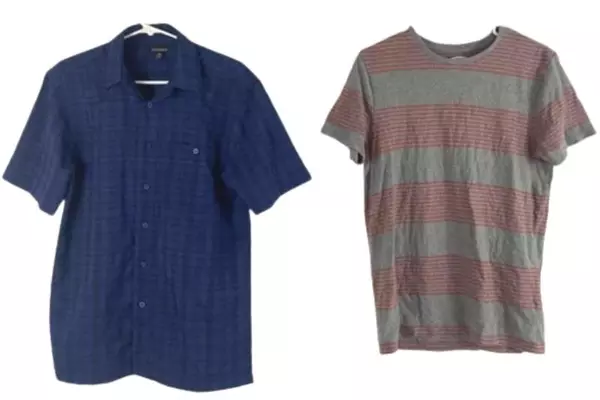 Lot of 2 Men's Small Shirts: George Short Sleeve & Old Navy Striped Tee