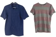 Lot of 2 Men's Small Shirts: George Short Sleeve & Old Navy Striped Tee