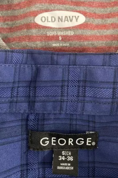Lot of 2 Men's Small Shirts: George Short Sleeve & Old Navy Striped Tee