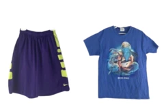 Lot of 2 Boys' Nike Dri-Fit Shorts & Delta Blue Ocean T-Shirt, Size M