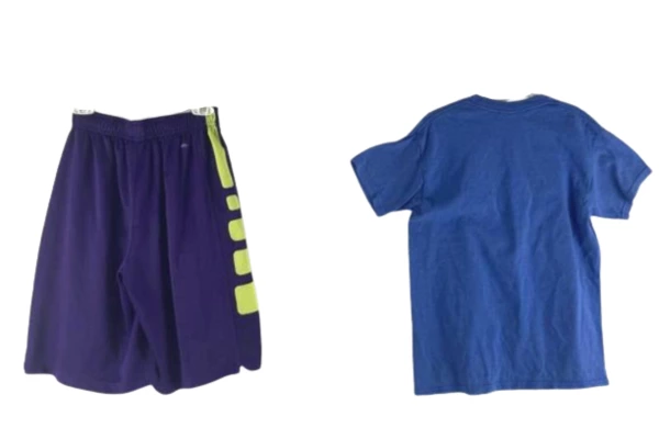 Lot of 2 Boys' Nike Dri-Fit Shorts & Delta Blue Ocean T-Shirt, Size M