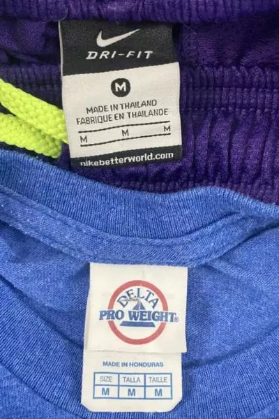 Lot of 2 Boys' Nike Dri-Fit Shorts & Delta Blue Ocean T-Shirt, Size M