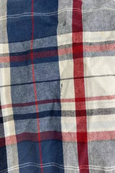 Cherokee Red White Blue Plaid Shorts Size 14 - Good Condition, Some Stains